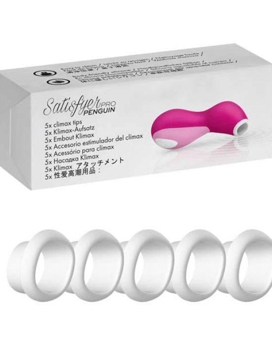 Satisfyer Pro Penguin Climax Tips - 5 Replacement Silicone Heads