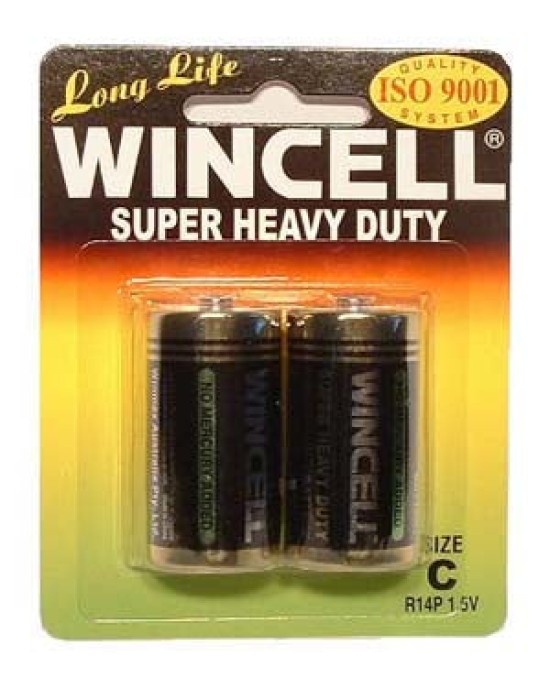 Wincell C Super Heavy Duty Batteries - Super Heavy Duty - C 2 Pack