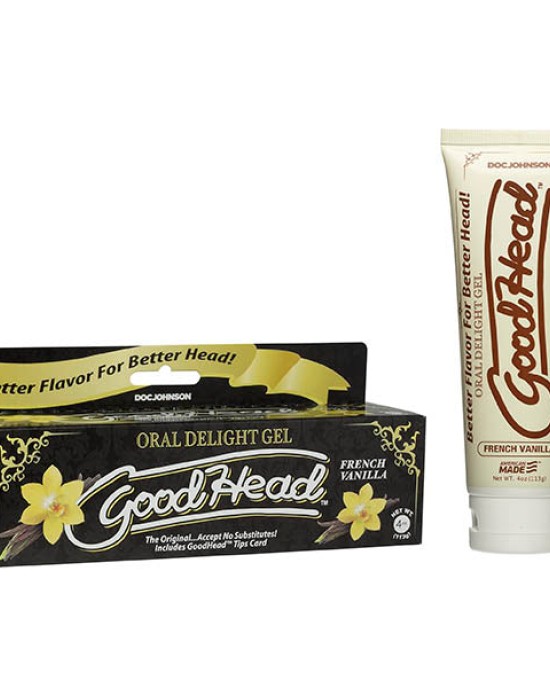 GoodHead Oral Delight Gel - French Vanilla Flavoured Oral Sex Lotion - 113 g Tube