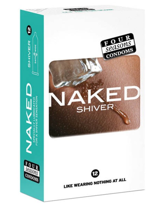 Naked Shiver Ultra Thin Lubricated Condoms - 12 Pack