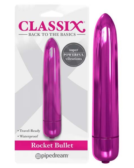 Classix Rocket Bullet - Metallic Pink 8.9 cm Bullet