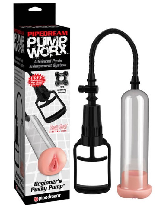 Pump Worx Beginner's Pussy Pump - Penis Pump with Vagina Sleeve