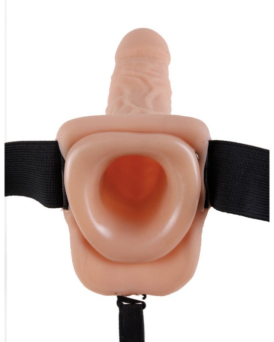 Fetish Fantasy 7 Inch Hollow Strap-On Harness With Balls