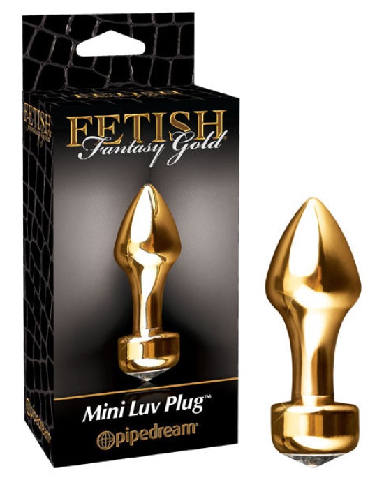 Fetish Fantasy Gold Mini Luv Plug - Gold 8.25 cm (3.25'') Butt Plug