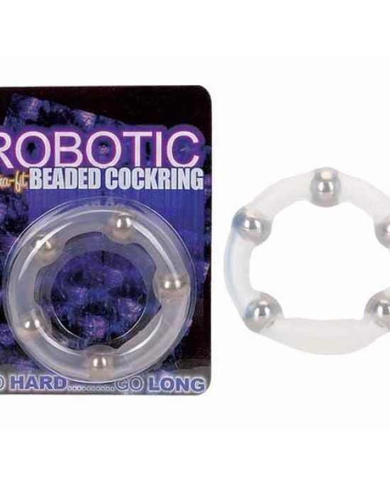 Robotic - Clear Beaded Cock Ring