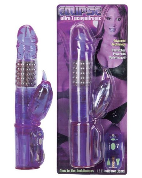 Eclipse Ultra 7 Penguitronic Clitoral G-Spot Vibrator - Purple