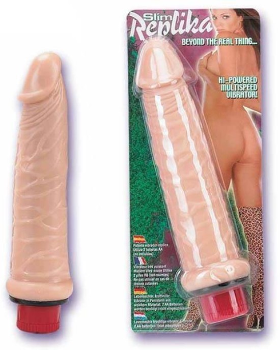 Slim Replika - Flesh 6.75 Inch Vibrator