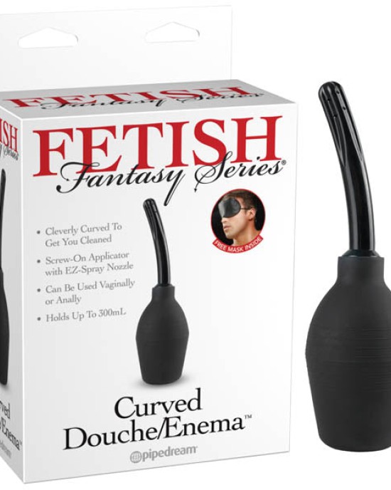 Fetish Fantasy Series Curved Douche/Enema - Black Douche/Enema