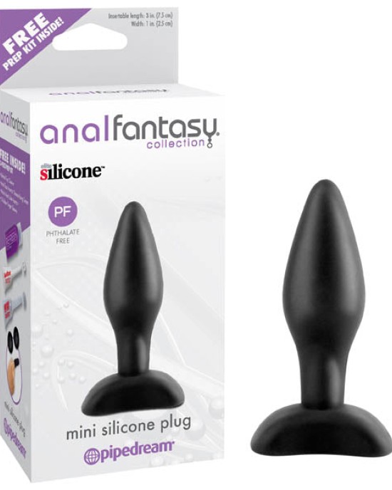 Anal Fantasy Collection Mini Silicone Plug - Black 7.5 cm (3'') Butt Plug