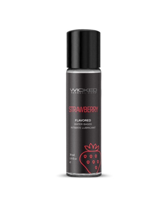 Wicked Aqua Strawberry Flavoured Water Based Lubricant - 30ml