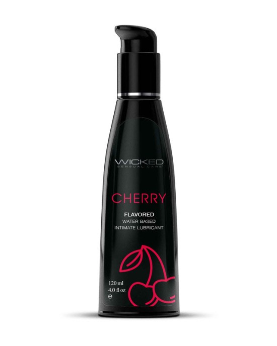 Wicked Aqua Cherry Flavoured Water Based Lubricant - 30ml