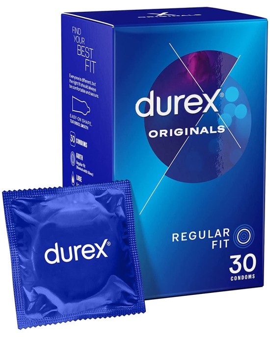 Durex Regular Lubed Condoms - 30 Pack