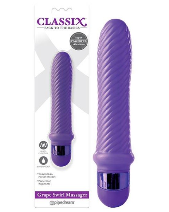 Classix Grape Swirl Massager - Purple Vibrator