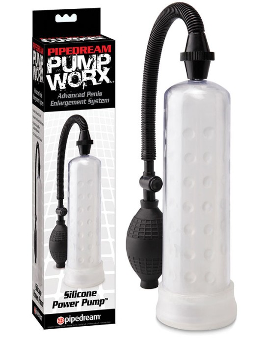 Pump Worx Silicone Power Pump - Clear Penis Pump