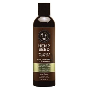 Hemp Seed Massage & Body Oil - Cucumber Melon Scented - 237 ml Bottle