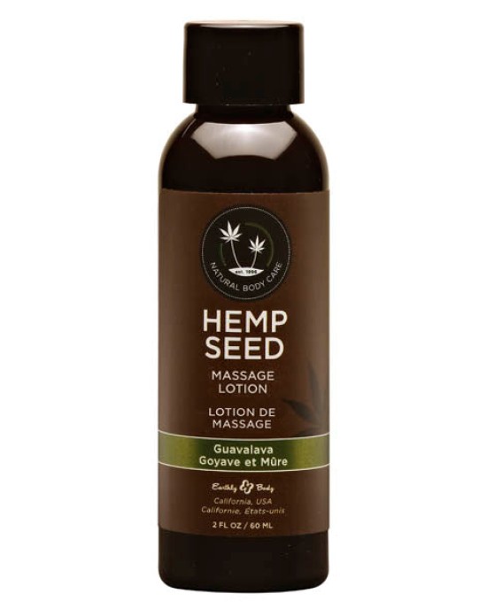 Hemp Seed Massage Lotion - Guavalava (Guava & Blackberry) Scented - 59 ml Bottle