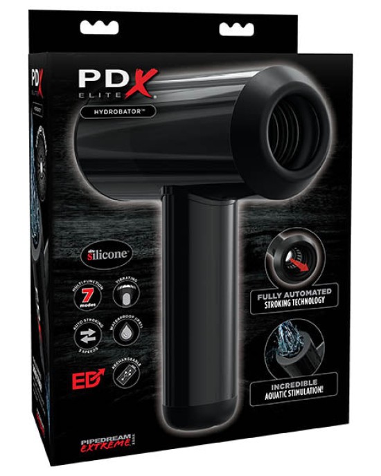 Pipedream Extreme Toyz Elite Hydrobator - Black Powered Water Stroker