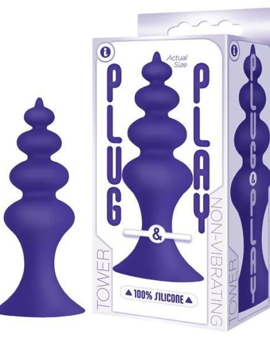 Plug & Play - Tower - Purple 13.5 cm Anal Plug