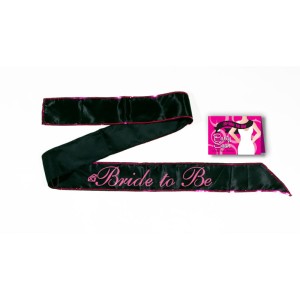 Bride To Be Black Sash