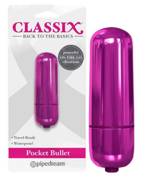 Classix Pocket Bullet - Metallic Pink 5.6 cm Bullet