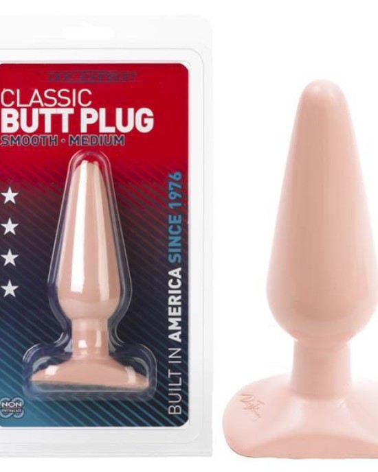 Classic Butt Plug - Flesh 5.5 Inch Medium Smooth Butt Plug