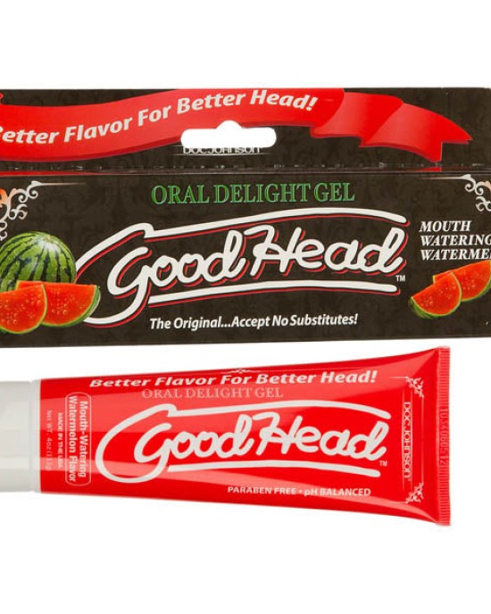 GoodHead Oral Delight Gel - Watermelon Flavoured Oral Sex Lotion - 113 g Tube