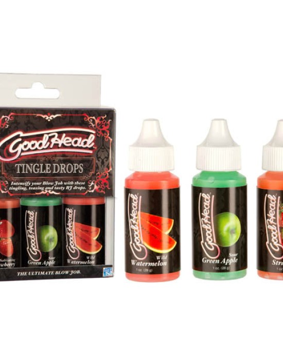 Goodhead - Tingle Drops - Oral Sex Gels - Pack of 3 Flavoured 29 ml Bottles