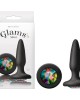 Glams Mini - Black 8.4 cm (3.3'') Butt Plug with Sparkling Gem