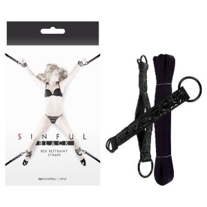 Sinful - Bed Restraint Straps - Black Bed Restraints