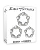 Zero Tolerance Three Amigos - Clear Cock Rings - Set of 3