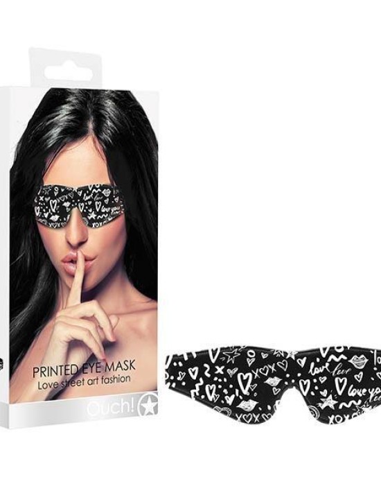 Ouch! Graffiti Eye Mask - Black