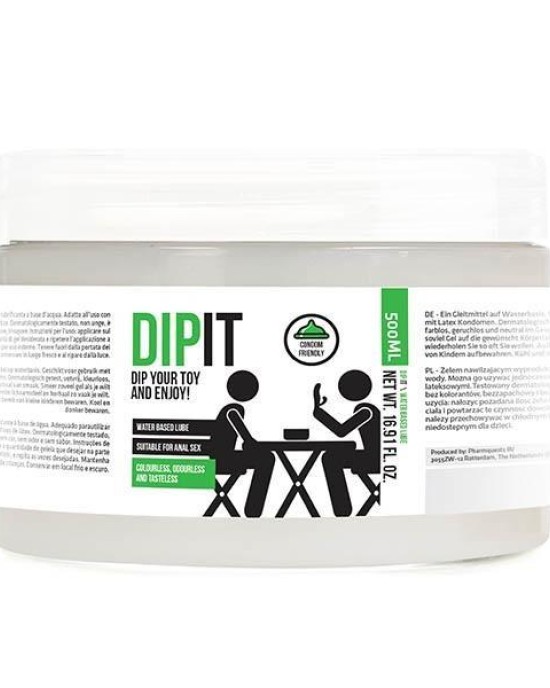 Pharmquests Dip It - Water Based Toy Lubricant - 500 ml Tub