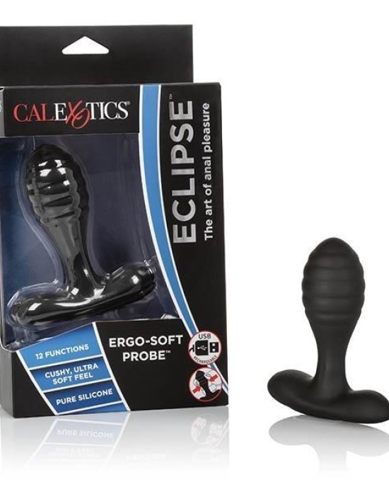 Eclipse Ultra-Soft Probe - Black USB Rechargeable Vibrating Butt Plug