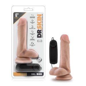 Dr. Skin Dr. Rob - Flesh 15.2 cm (6'') Vibrating Dong