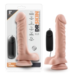 Dr. Skin Dr. James - Flesh 22.9 cm (9'') Vibrating Dong