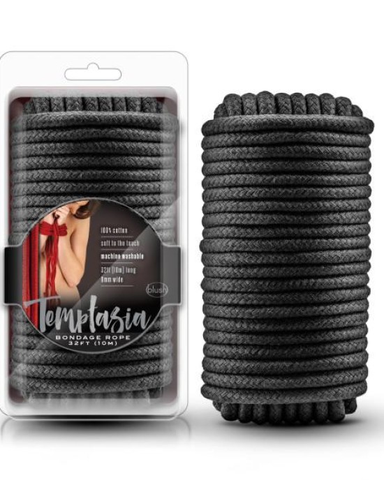 Temptasia Bondage Rope - Black - 10 metre length