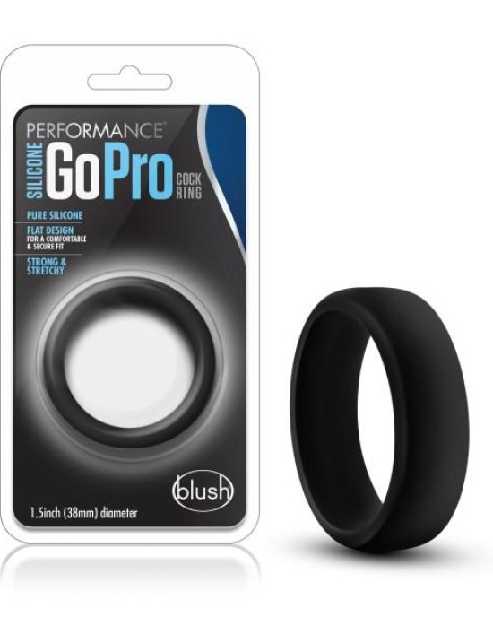 Performance Silicone Go Pro Cock Ring - Black Cock Ring