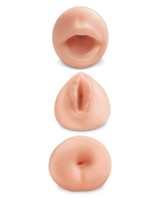 Pipedream Extreme Toyz All 3 Holes - Flesh Strokers - Set of 3