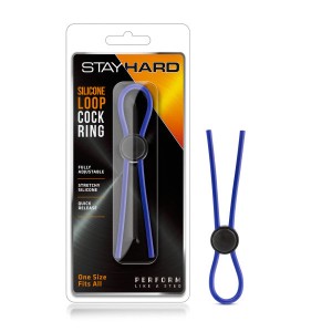 Stay Hard - Loop Adjustable Lasso Cock Ring - Blue