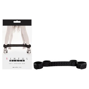 Sinful Soft Spreader Bar - Black Arm & Leg Restraints