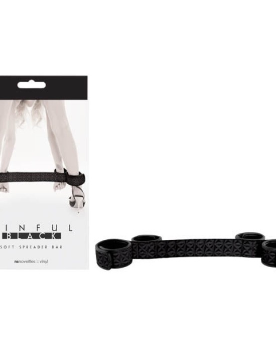 Sinful Soft Spreader Bar - Black Arm & Leg Restraints