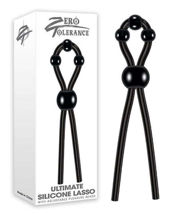 Zero Tolerance Ultimate Silicone Lasso - Black Silicone Adjustable Lasso Cock Ring