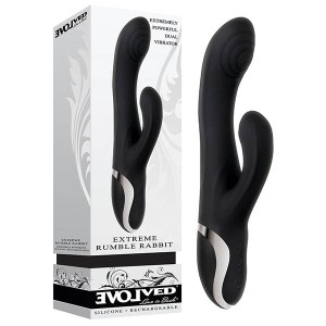 Extreme Rumble Rabbit Vibrator - Black