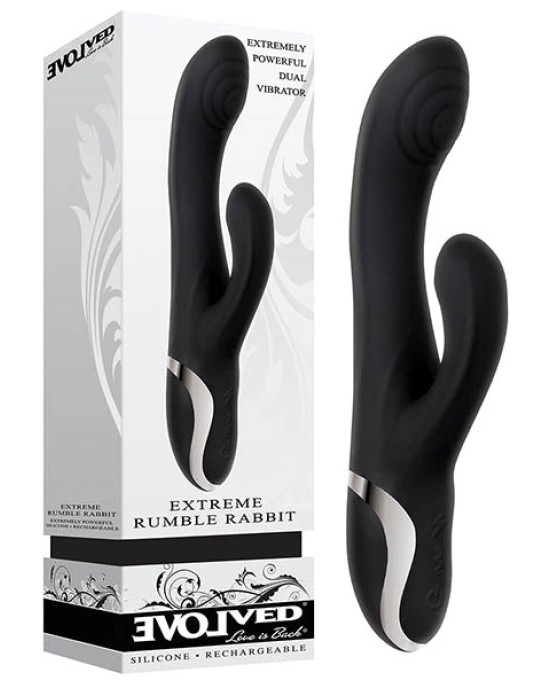 Extreme Rumble Rabbit Vibrator - Black