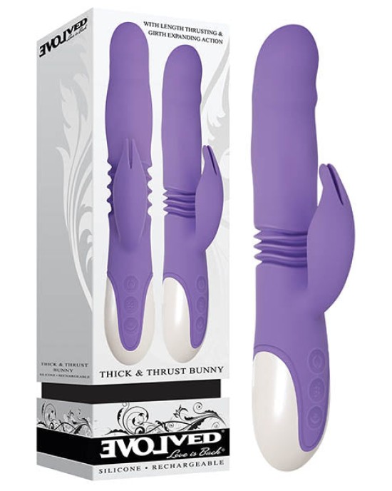 Evolved Thick & Thrust Bunny Vibrator - Purple