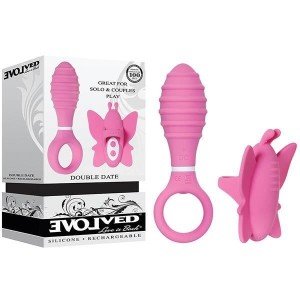 Double Date - Pink USB Rechargeable Couples Stimulators