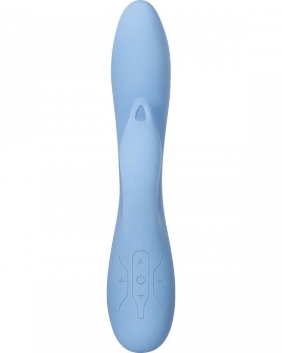 Rabbit Habbit Vibrator with Clitoral Stimulator - Blue