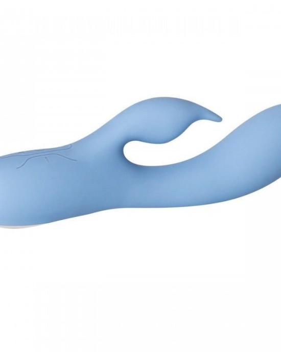 Rabbit Habbit Vibrator with Clitoral Stimulator - Blue