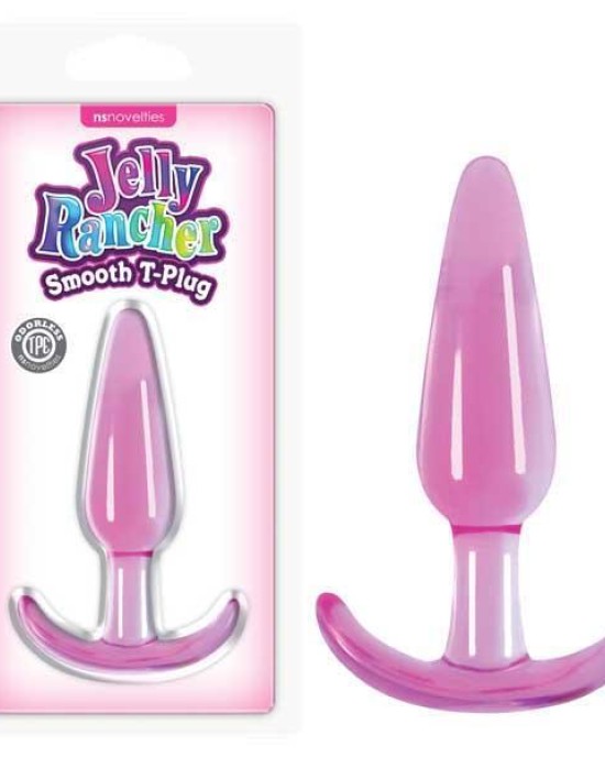 Jelly Rancher Smooth T-Plug - Pink 11 cm (4.3'') Butt Plug