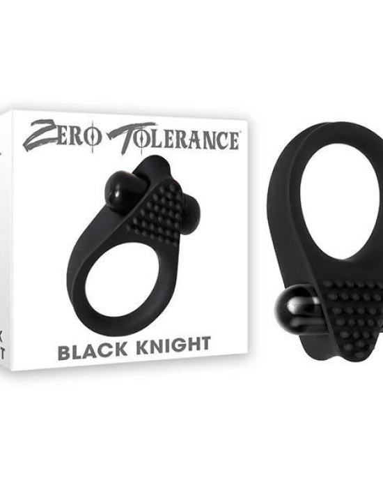 Zero Tolerance Black Knight - Black Vibrating Cock Ring